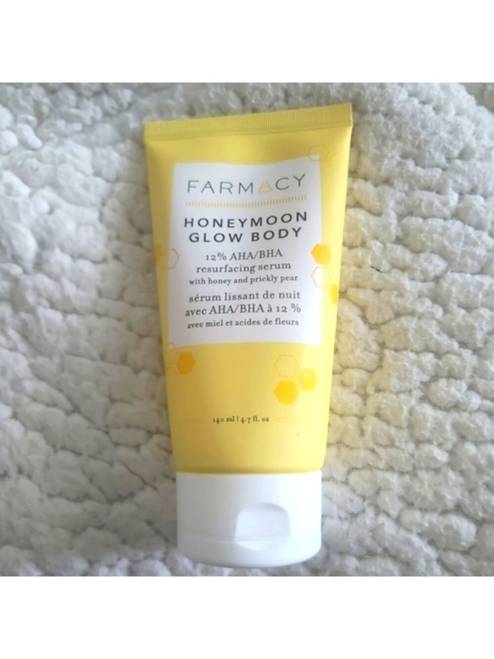 NEW FARMACY Honeymoon Glow Body 12% AHA/BHA Resurfacing Serum 140 ml
